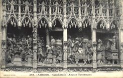 VINTAGE POSTCARD Amiens Cathedral Old Testament