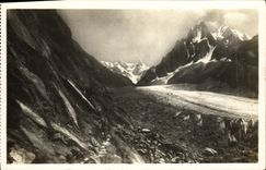 CPA Chamonix La Mer de Glace et le mauvais pas