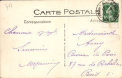 El chalet de Chamonix de la POSTAL de la VENDIMIA del glaciar del dejó nos trabajar y los interruptores al sur