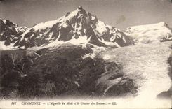 La POSTAL Chamonix de la VENDIMIA la aguja del sur y el glaciar del nos dejó trabajar