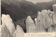 CPA Chamonix vu du Glacier Superieur des Bossons