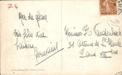 Mar de Chamonix de la POSTAL de la VENDIMIA del hielo y estación de Montenvers