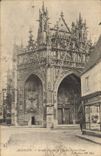 CPA Alencon Grand Portail de l'eglise Notre Dame
