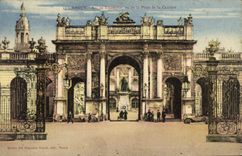 CPA Nancy Arc de Triomphe vu de la place de la Carriere