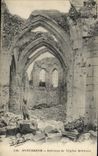 VINTAGE POSTCARD Interior Montdidier De I' Eglise St Pierre Militaria