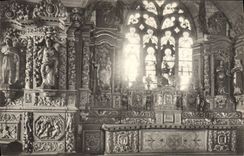 CPA Sainte Marie du Menez Hom Le maitre autel