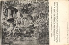 CPA Langres Le Tapisseries De La Cathedrale Saint Mames dans la fournaise sauve par les anges