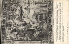 VINTAGE POSTCARD Langres the Tapestries Of the Cathedral Mammes Saint in loneliness reads the Gospel