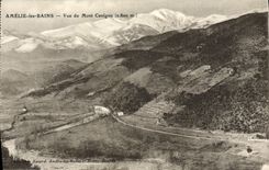 VINTAGE POSTCARD Amelie Les Bains Seen Of the Canigou Mount