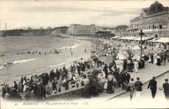 CPA Biarritz Vue Generale De La Plage