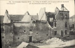 VINTAGE POSTCARD the Great War the Village De Barcy Militaria