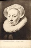 CPA Ecole Hollandais Portrait De Femme Musee de Bruxelles 