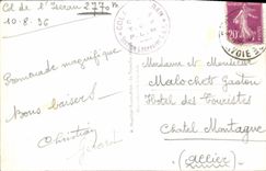 CPA Route De l'Iseran et massif Tete de Solaise Cachet PLM Section lyonnaise du CAF