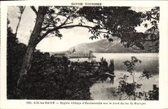 CPA Environs d'Aix Les Bains Royale Abbaye D'Hautecombe Sur Le Bord du lac du Bourget