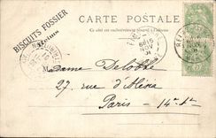 VINTAGE POSTCARD Cookies Fossier Rheims