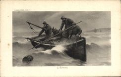 VINTAGE POSTCARD the Bateau wreck Fishes