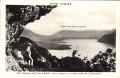 CPA Environs Aix Les Bains Lac Du Bourget vu des rochers de la Chambotte