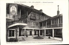 CPA Aix Les Bains Maison Lamartine Rue du Bain Henri IV Ancienne pension Perier 