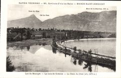 CPA Aix Les Bains Brison Saint Innocent Lac du Bourget La baie de Gresine La dent du chat