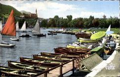 CPM Annecy Promenade Du Champ De Mars La visitation Bateaux 