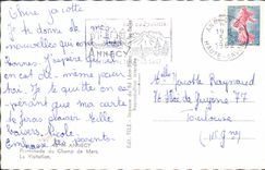 CPM Annecy Promenade Du Champ De Mars La visitation Bateaux 