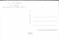 MODERN CARD the Pyrenees Lake D' Oredon Seen from of the collar of Aubert