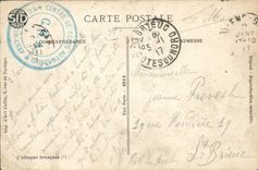 VINTAGE POSTCARD Fantaisie Children Teddy bear Cachet Centers automobile rest