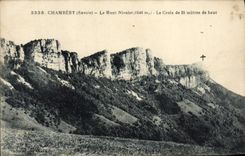 VINTAGE POSTCARD Chambéry the Nivolet Mount the cross of 25 bills of quantities top