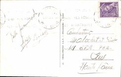 POSTAL MODERNA lago annecy Talloires y el extremo del lago