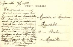 POSTAL de la VENDIMIA el hotel de Talloires del lago annecy de la abadía