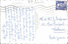 POSTAL MODERNA lago song de Annecy del resorte