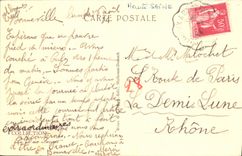 Collar de la POSTAL de la VENDIMIA de Mirondelles y de Orandes Jorasses