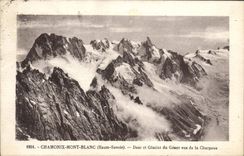 CPA Chamonix Mont Blanc Dent et glacier du Geant vus de la Charpoux