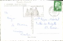 POSTAL MODERNA Chamonix masivo de Jorasses grande visto de la choza de la tapa