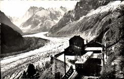 POSTAL MODERNA estación de Monteners y de Mer del tren del hielo