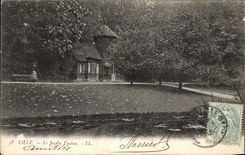 VINTAGE POSTCARD Lille the Vauban Garden