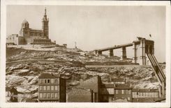CPA Marseille Notre Dame de la Garde et les Ascenseurs 