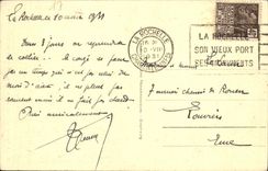 VINTAGE POSTCARD La Rochelle the Large Clock and Statue of the admiral Duperre