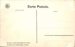 VINTAGE POSTCARD Pourbus Memers of the Brotherhood of St Blood Bruges Vault of St Blood