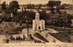 VINTAGE POSTCARD Pilgrimage of Notre Dame of the Oak holy Places as the crow flies