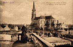 VINTAGE POSTCARD Pilgrimage of Notre Dame of the Oak the basilica seen of the holy places