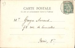 Castillo de Chenonceaux de la POSTAL de la VENDIMIA del ataque frontal del este del detalle