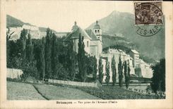 POSTAL Briançon de la VENDIMIA vista de Avanne de Italia
