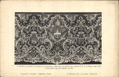 VINTAGE POSTCARD Ratchet in point of Alencon and Nickel silver offered by the diocese of Bayeux has S the pope Leon XIII