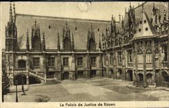 VINTAGE POSTCARD Law courts of Rouen