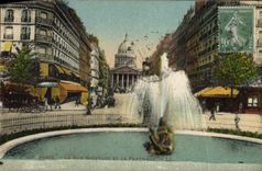 CPA Paris Le Rue Soufflot Et Le Pantheon