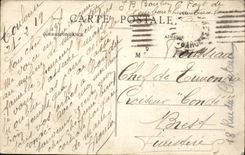 VINTAGE POSTCARD Toulouse the Public garden of the Museum Street of Metz