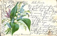 CPA Fantaisie Fleurs Muguet
