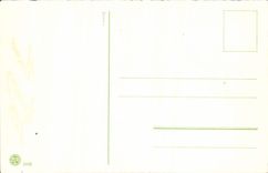 CPA Fantaisie Heureux Anniversaire Fleurs Fer a cheval