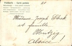 VINTAGE POSTCARD Good Fantaisie Celebrates Flowers Boat